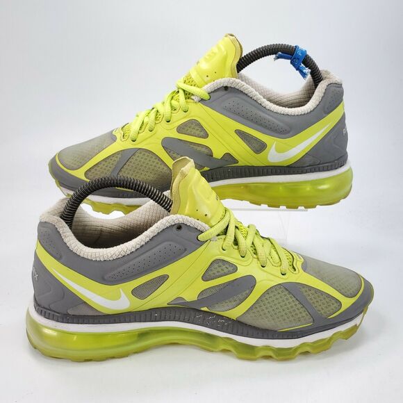 Nike Air Max 2012 Athletic Lace Up Shoe Youth Boys Size 7 488122-300 Yellow Gray - Picture 5 of 9